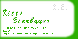 kitti bierbauer business card